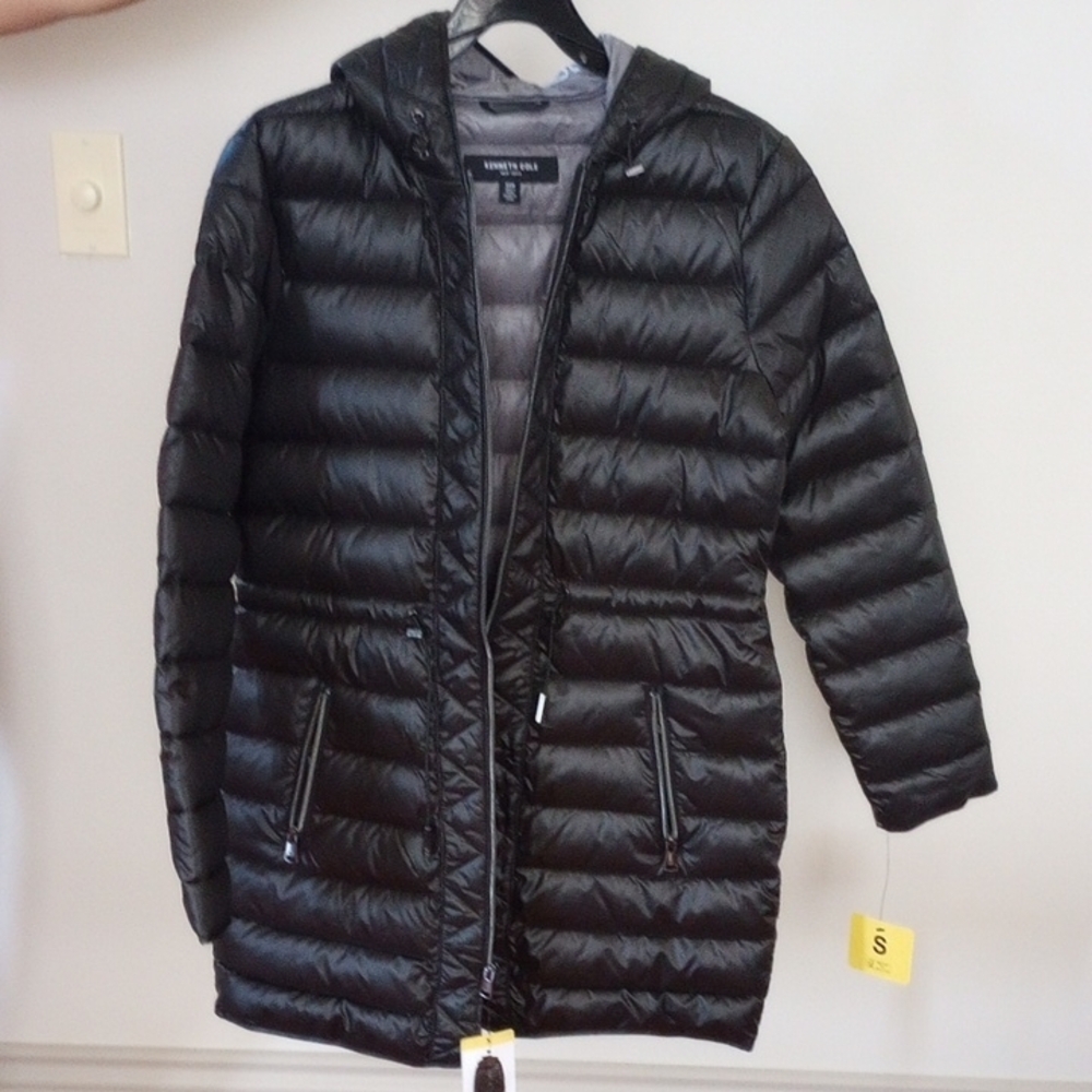 Kenneth Cole Black Quilted Jacket Size S Black